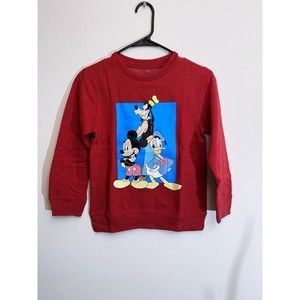 Disney's Mickey and Friends Long Sleeve Red Sweatshirt Kids size Small